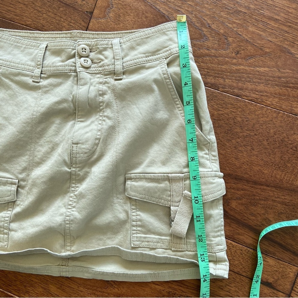 Beige Cargo Mini Skirt - Picture 9 of 9